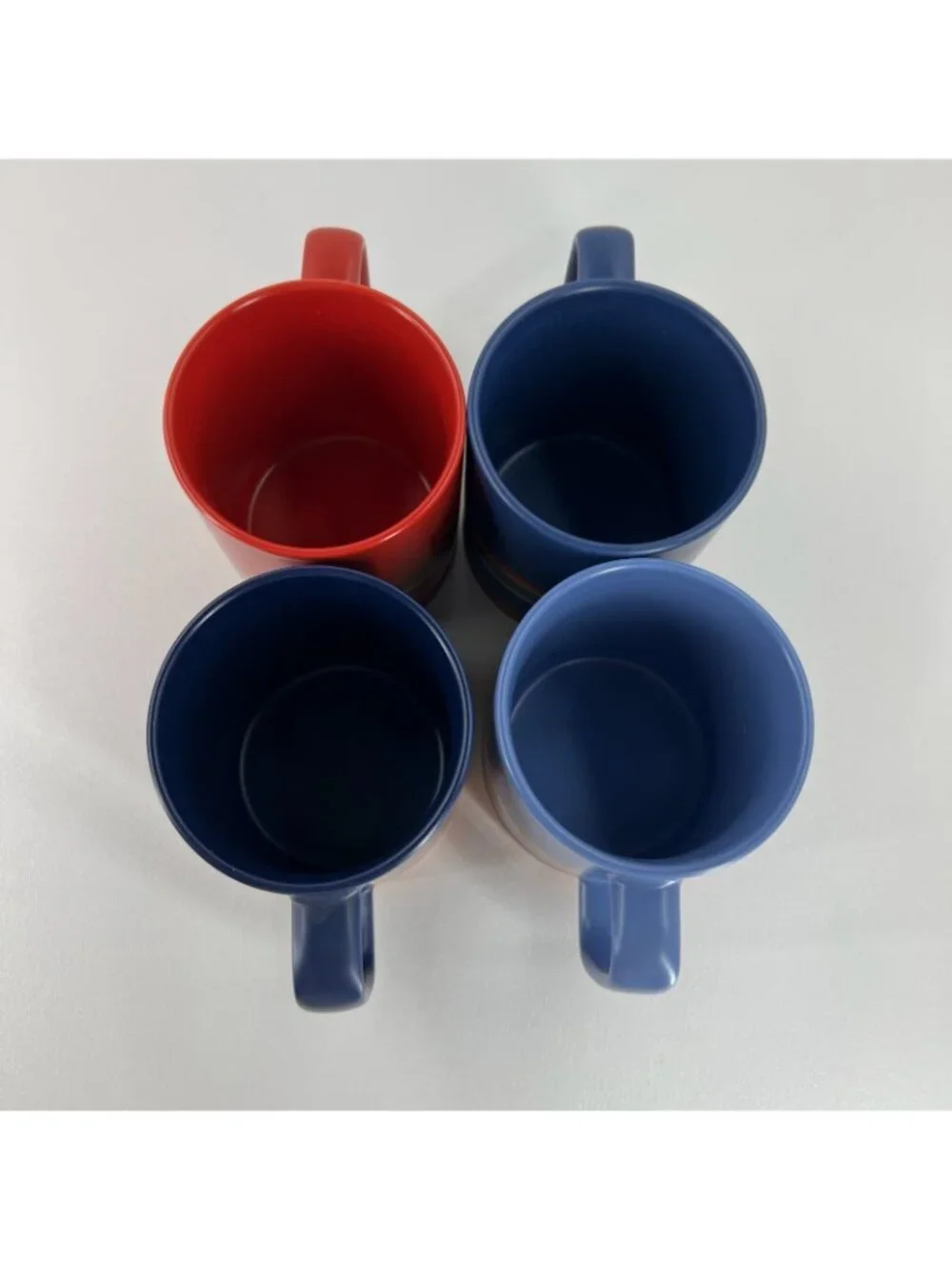 Pendleton National Parks Stoneware Coffee Mugs Set Ceramic 18oz Striped Blue Red